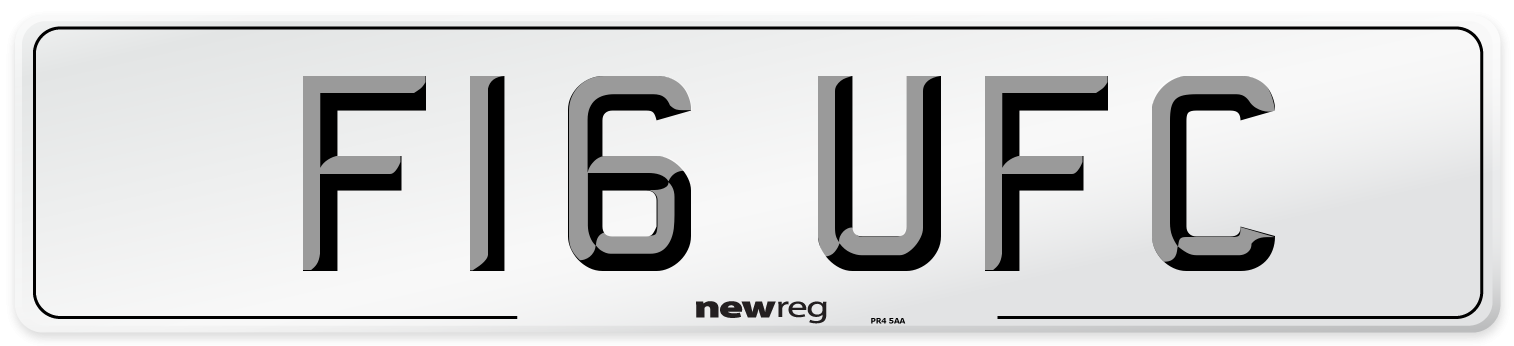 F16 UFC Number Plate from New Reg